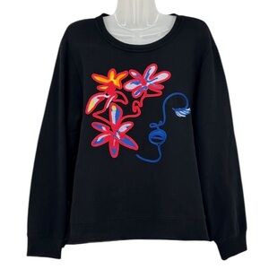 Desigual Arty Print Crewneck Long Sleeve Sweatshirt
